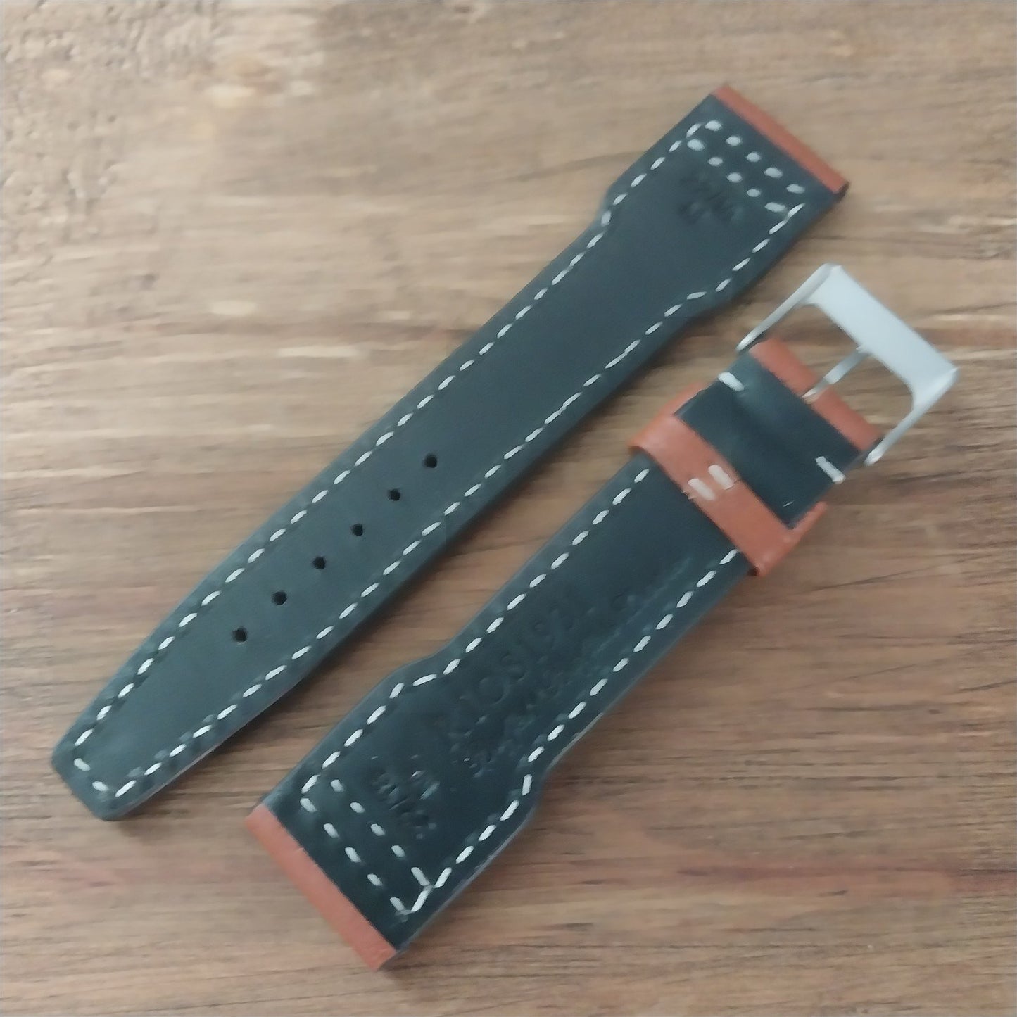 22mm Rios Typhoon Buffalo Leather 22/18 Aviator Pilot Watch Strap