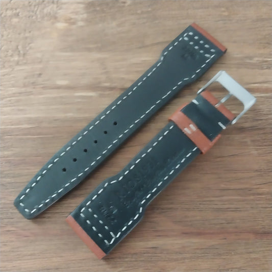 22mm Rios Typhoon Buffalo Leather 22/18 Aviator Pilot Watch Strap