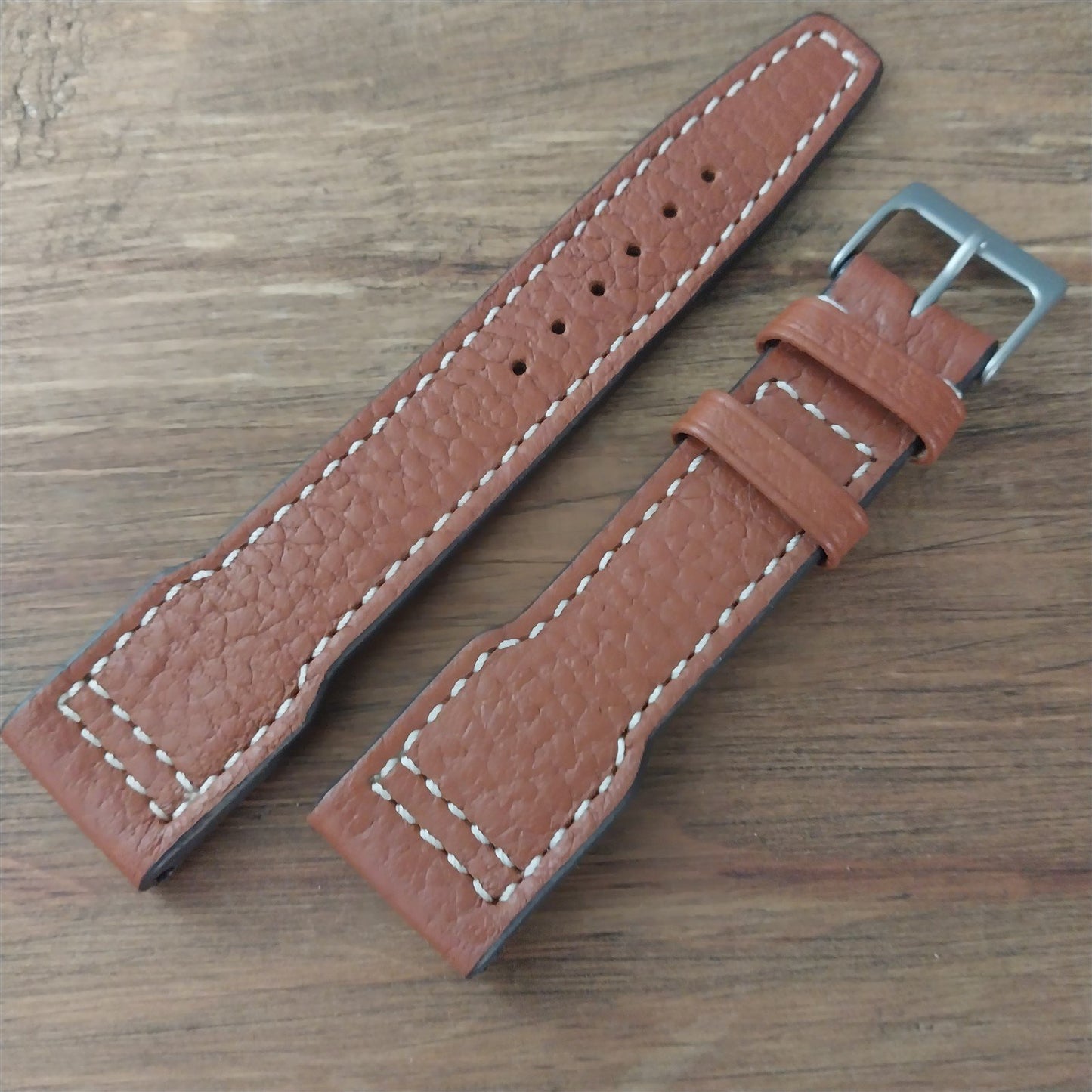 22mm Rios Typhoon Buffalo Leather 22/18 Aviator Pilot Watch Strap