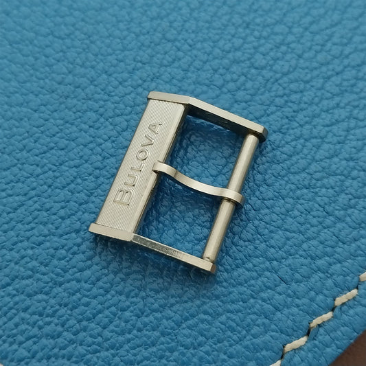 16mm Vintage Bulova Logo Silver-Tone Unused Watch Strap Buckle