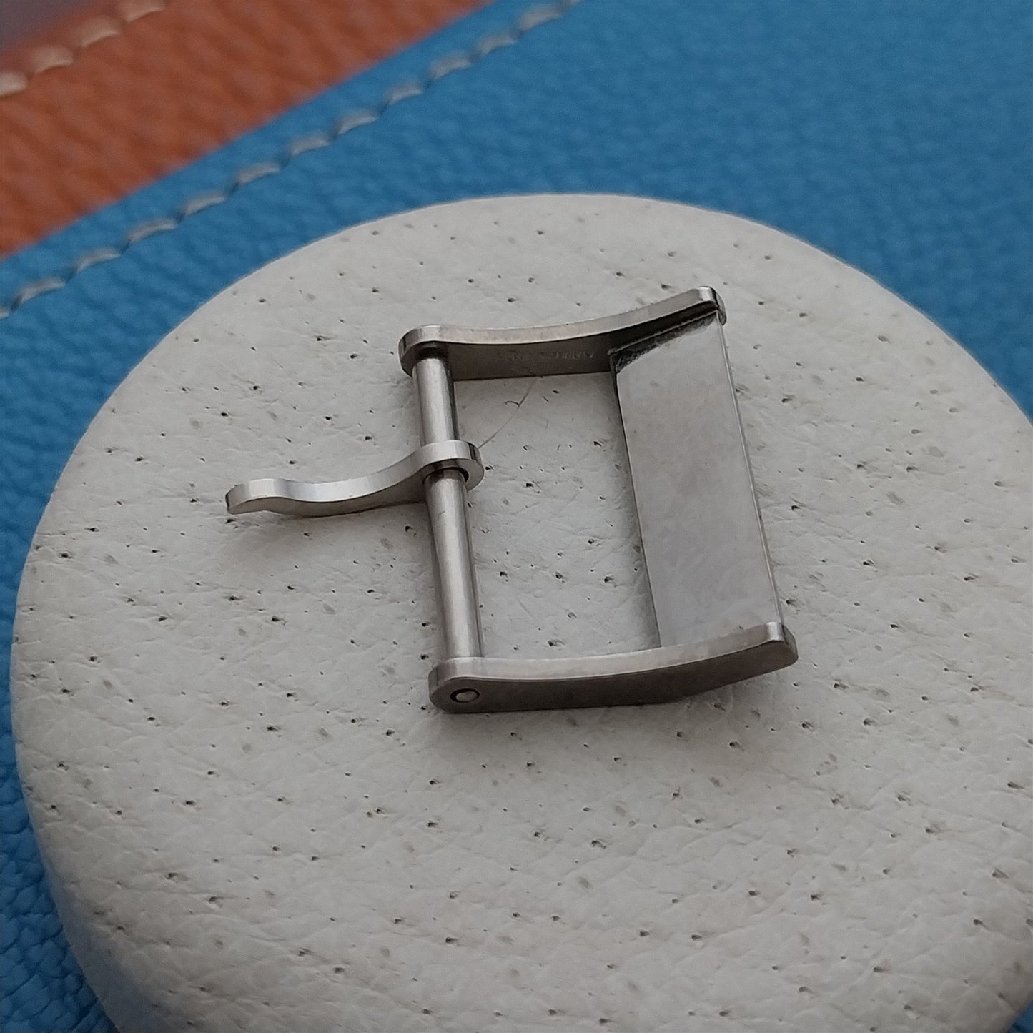 16mm Vintage Bulova Logo Silver-Tone Unused Watch Strap Buckle