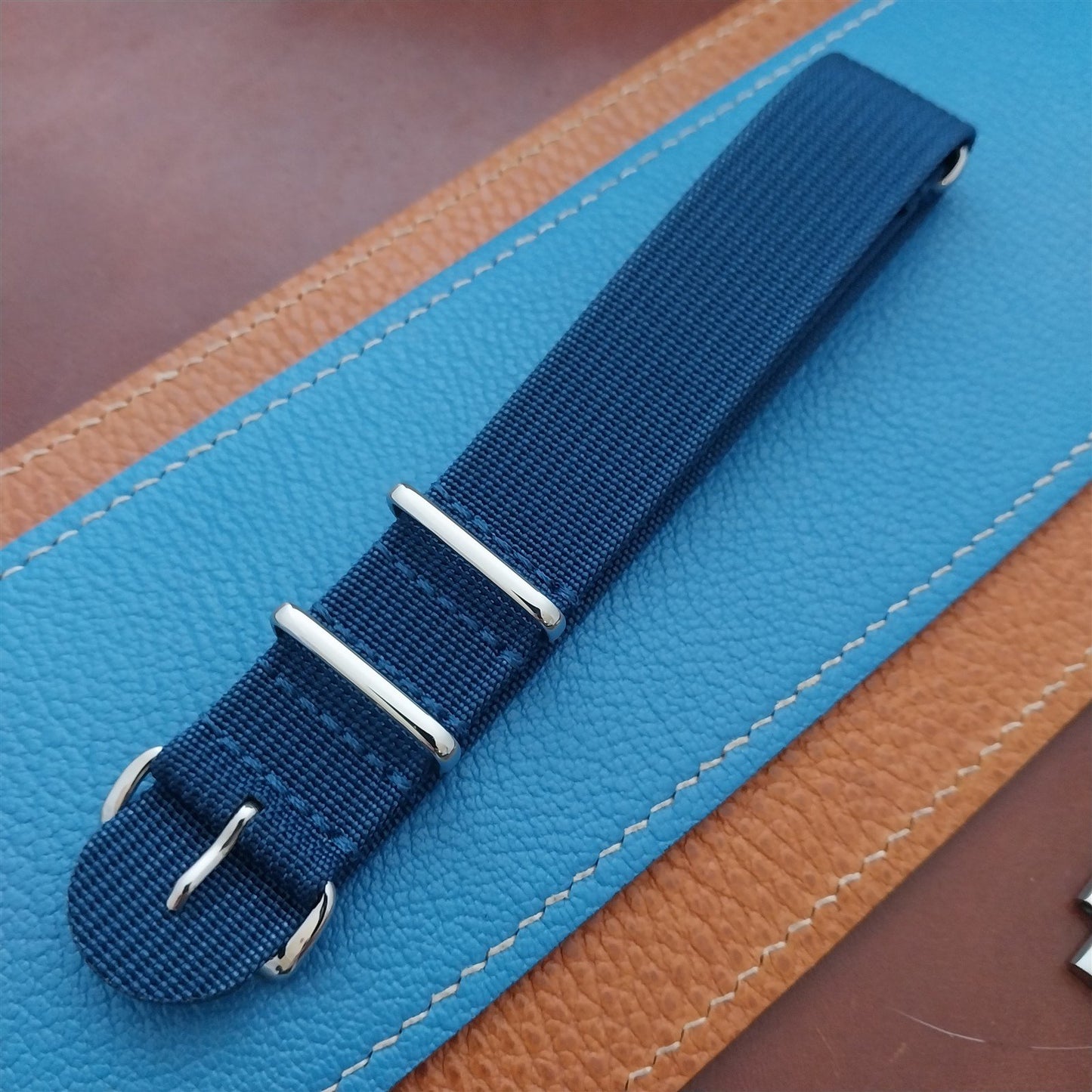22mm Ribbed Blue Nylon Classic G10 MoD Watch Strap