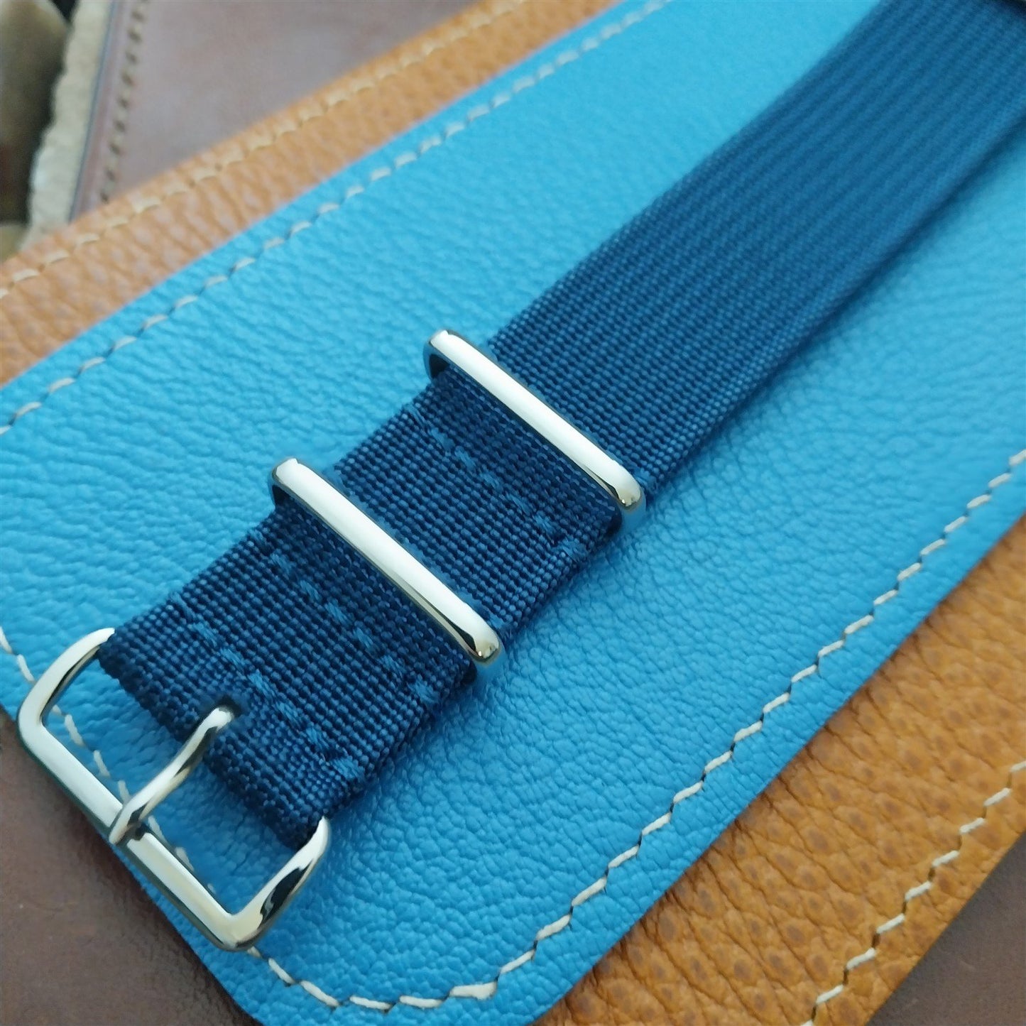 22mm Ribbed Blue Nylon Classic G10 MoD Watch Strap