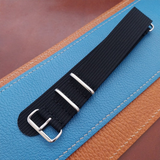22mm Ribbed Black Nylon Classic G10 MoD Watch Strap