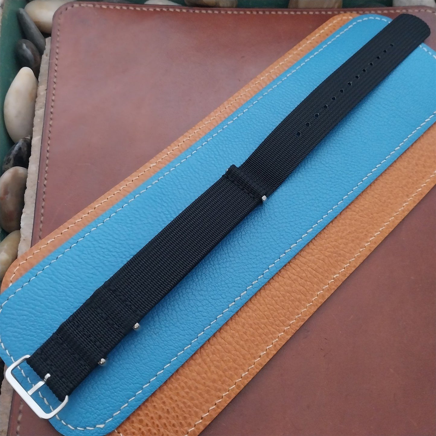 22mm Ribbed Black Nylon Classic G10 MoD Watch Strap