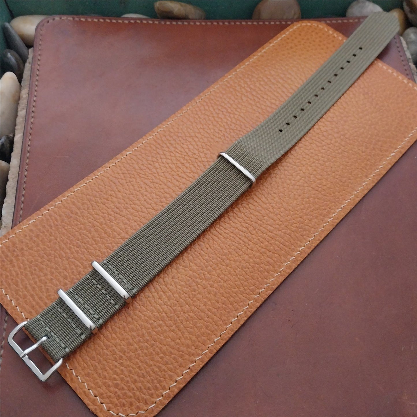 22mm Ribbed Black Nylon Classic G10 MoD Watch Strap