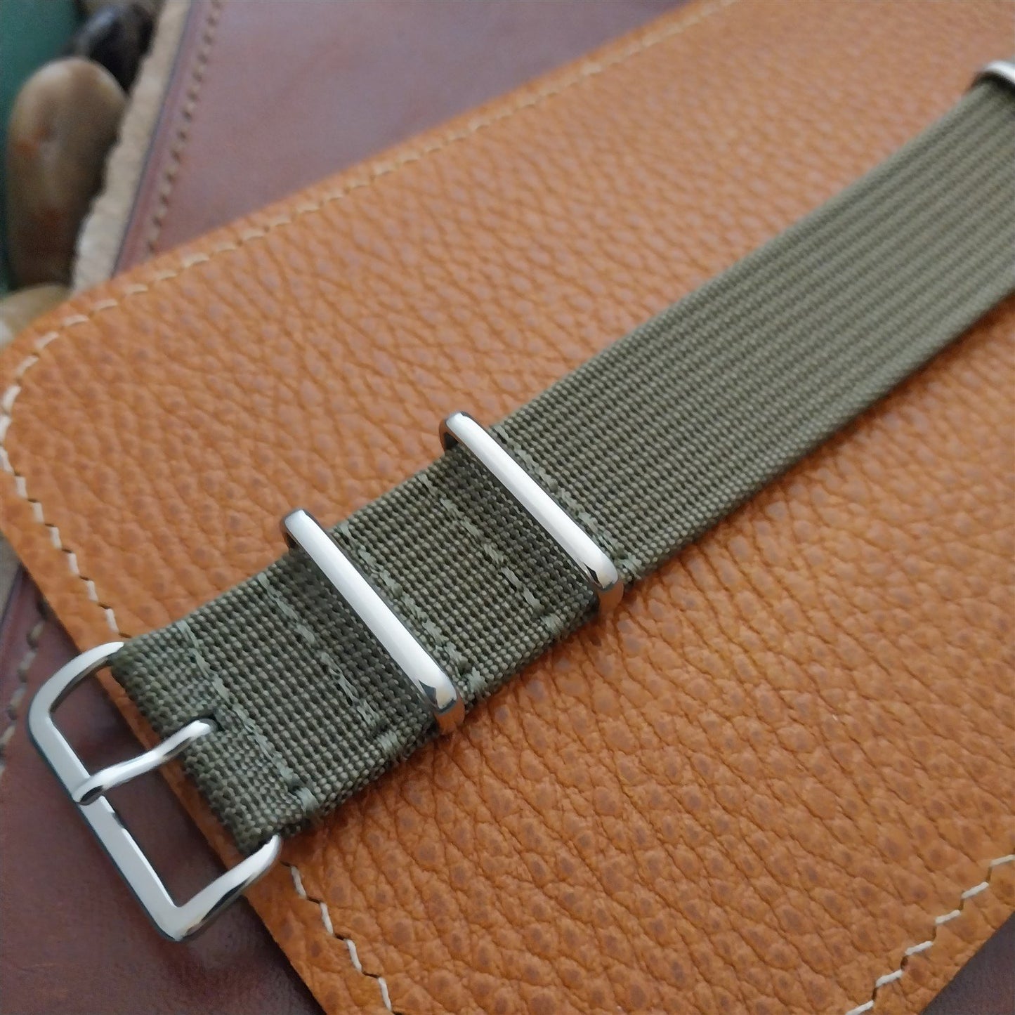 22mm Ribbed Black Nylon Classic G10 MoD Watch Strap