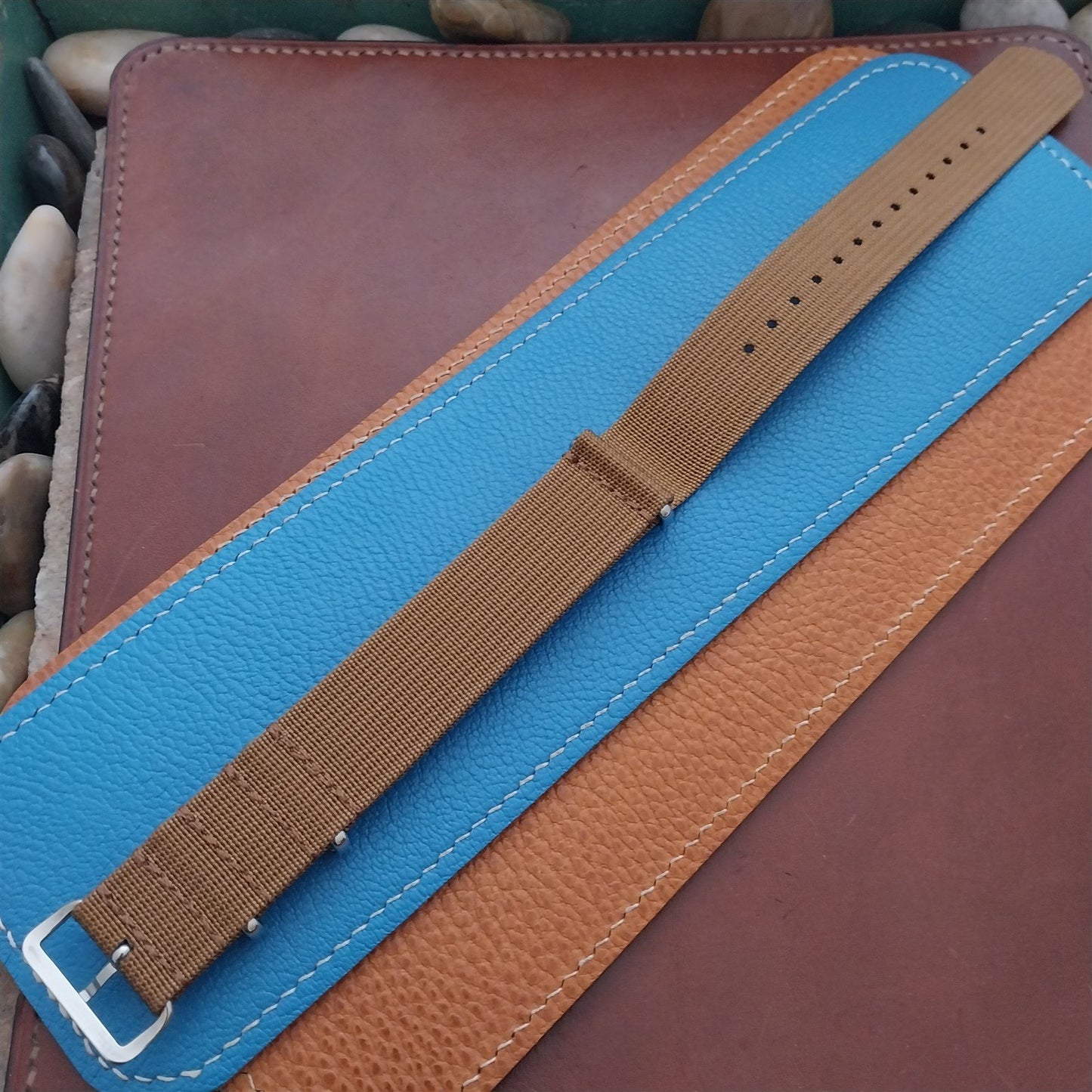 22mm Ribbed Black Nylon Classic G10 MoD Watch Strap