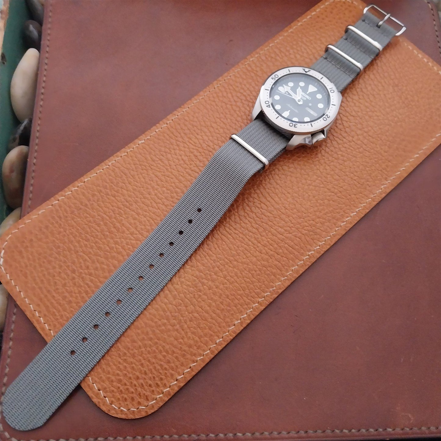 22mm Ribbed Black Nylon Classic G10 MoD Watch Strap