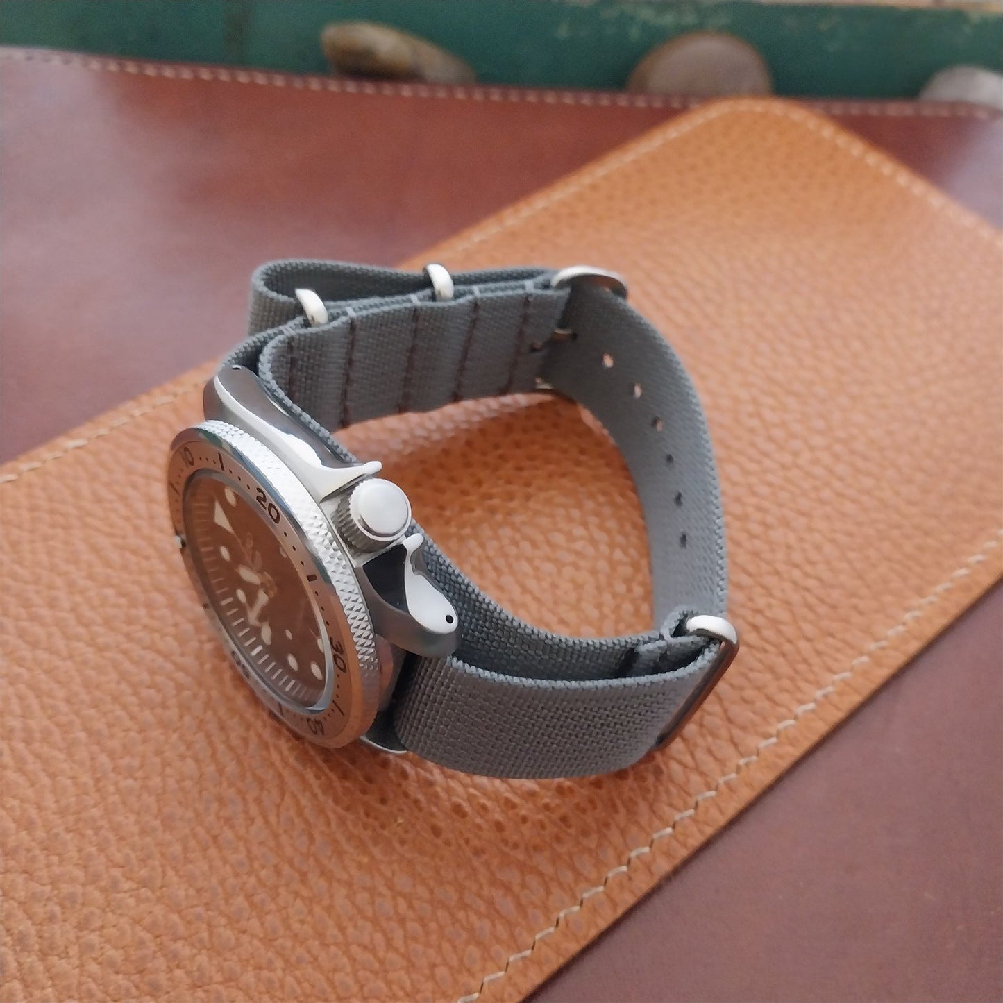 22mm Ribbed Black Nylon Classic G10 MoD Watch Strap