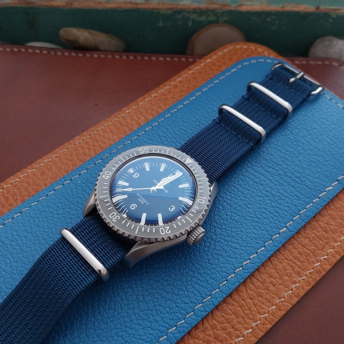 20mm Ribbed Blue Nylon Classic G10 MoD Watch Strap