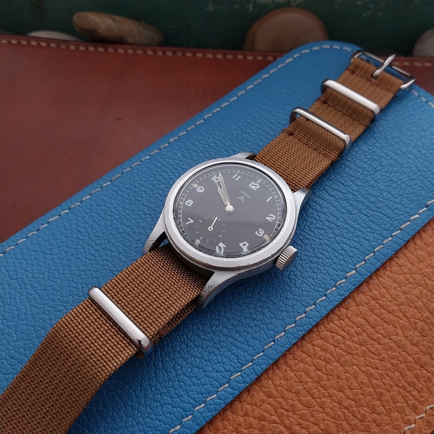 18mm Ribbed Blue Nylon Classic G10 MoD Watch Strap