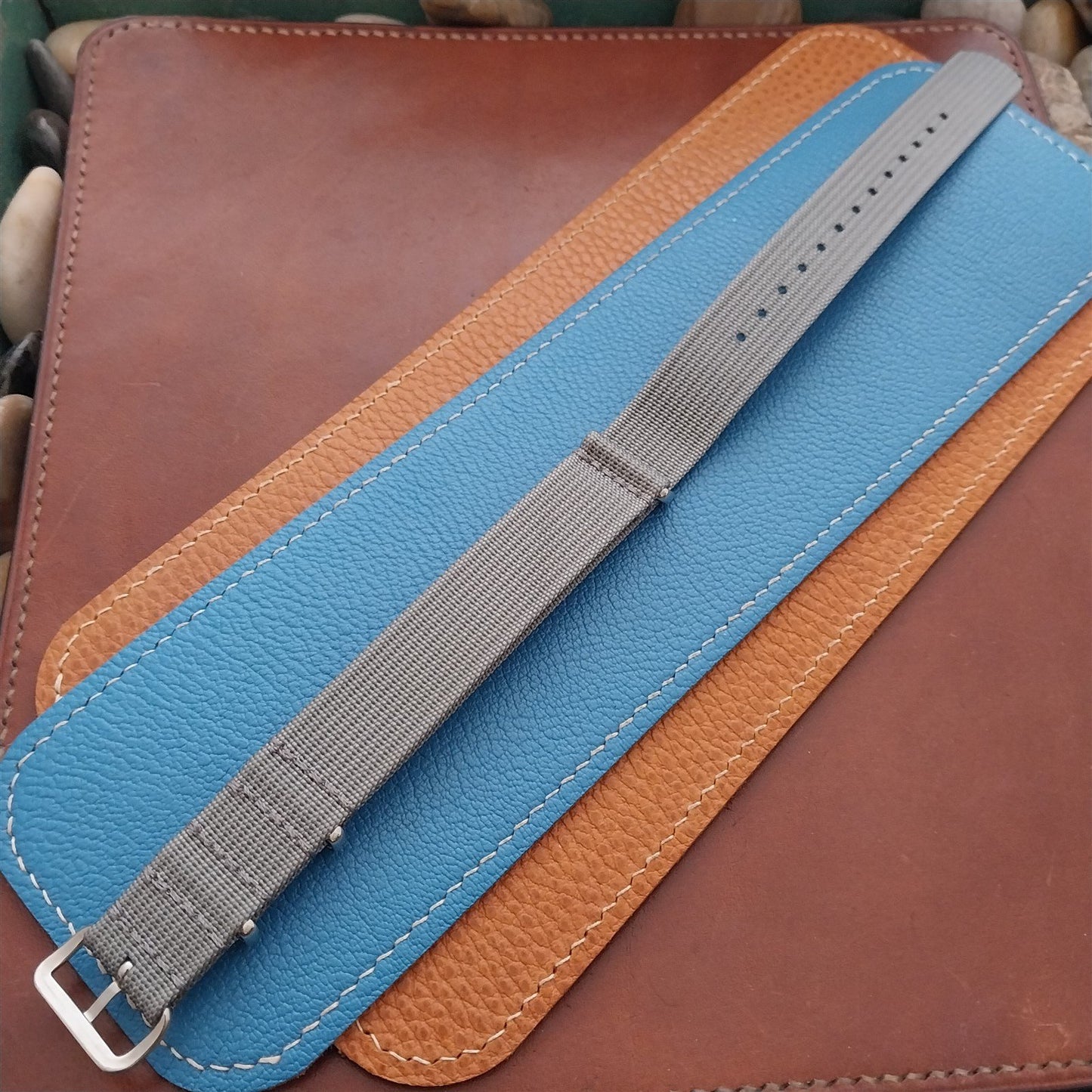 18mm Ribbed Gray Nylon Classic NATO G10 MoD Watch Strap