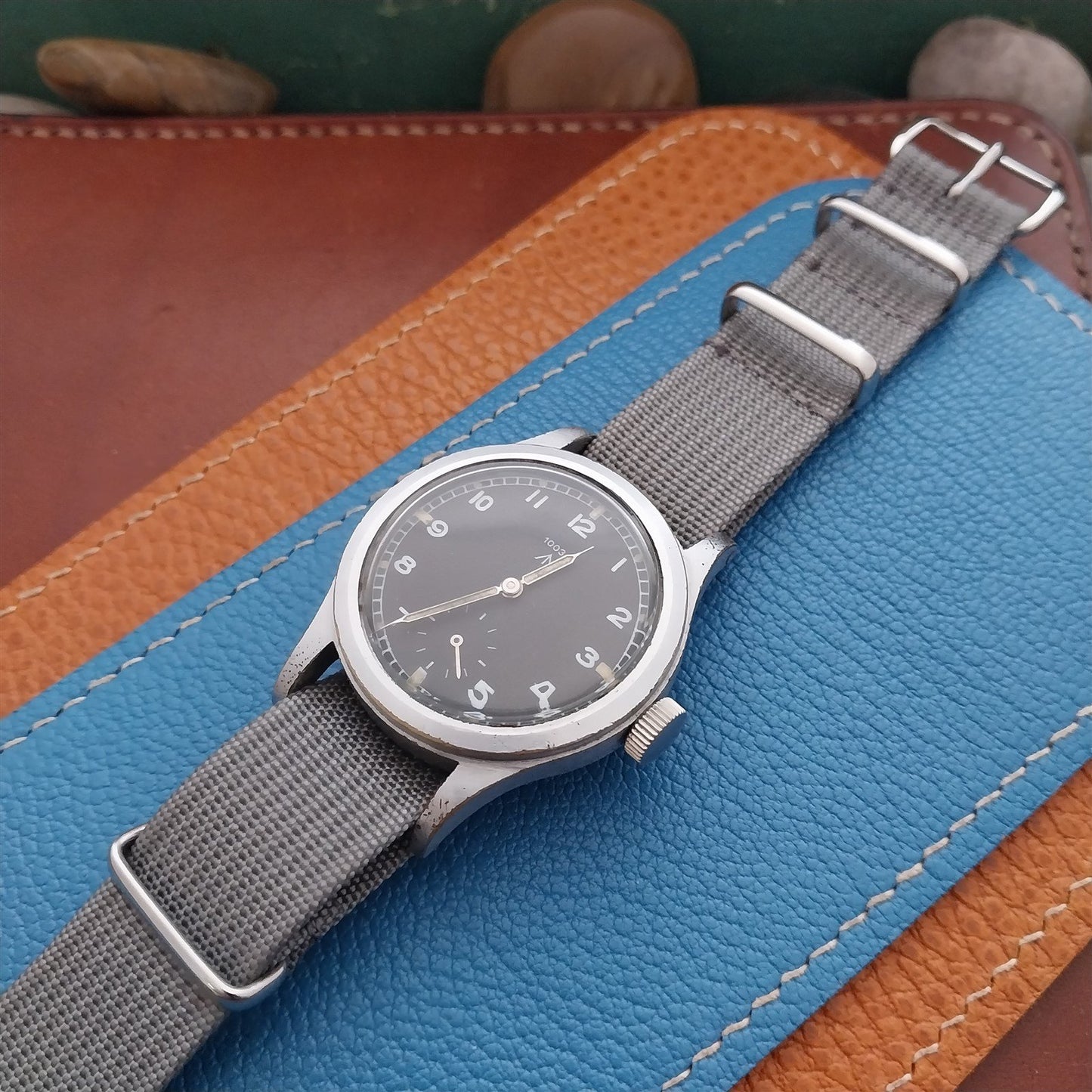 18mm Ribbed Gray Nylon Classic NATO G10 MoD Watch Strap