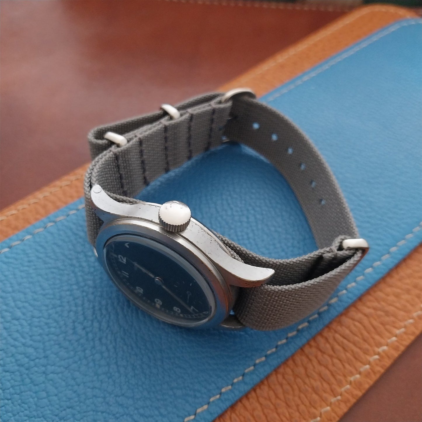 18mm Ribbed Gray Nylon Classic NATO G10 MoD Watch Strap