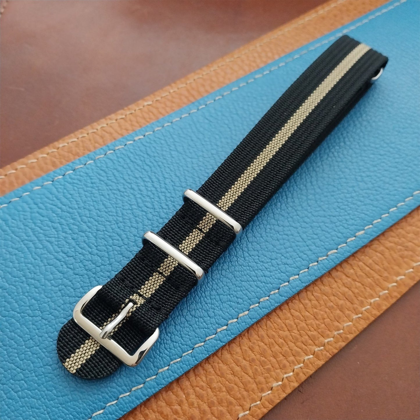 18mm Ribbed Gray Nylon Classic NATO G10 MoD Watch Strap