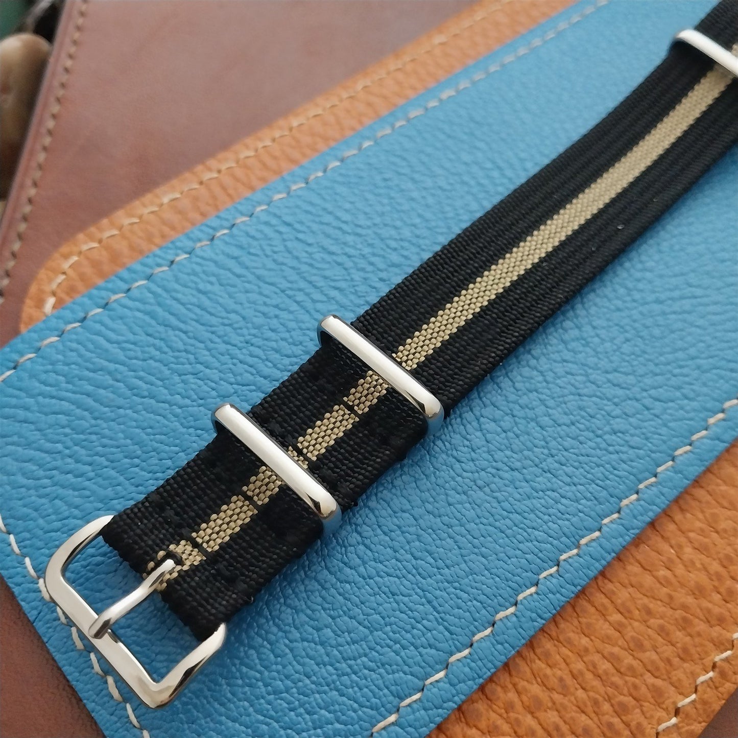 18mm Ribbed Gray Nylon Classic NATO G10 MoD Watch Strap