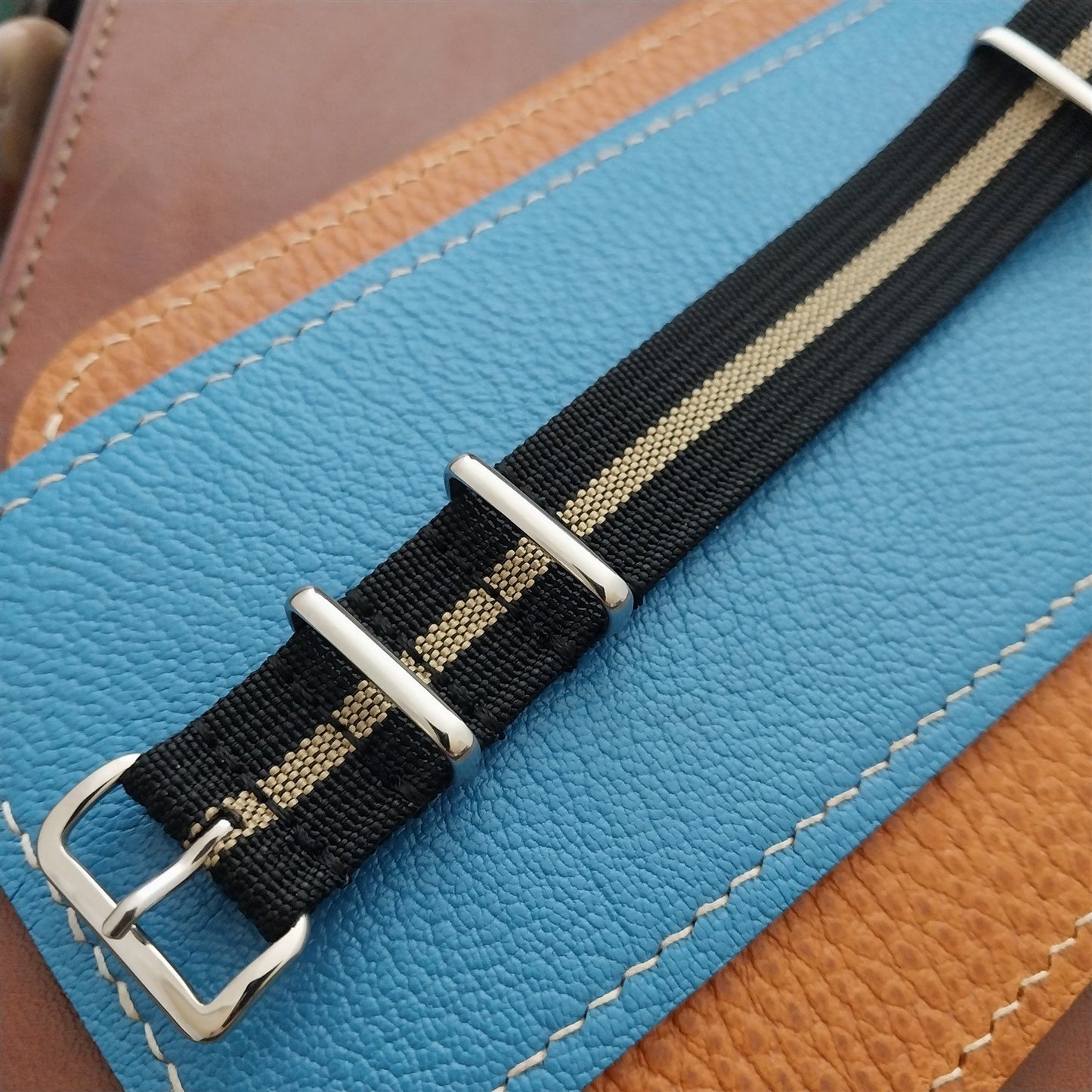 18mm Ribbed Gray Nylon Classic NATO G10 MoD Watch Strap