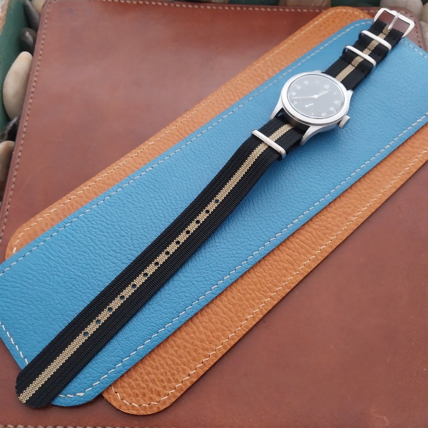 18mm Ribbed Gray Nylon Classic NATO G10 MoD Watch Strap