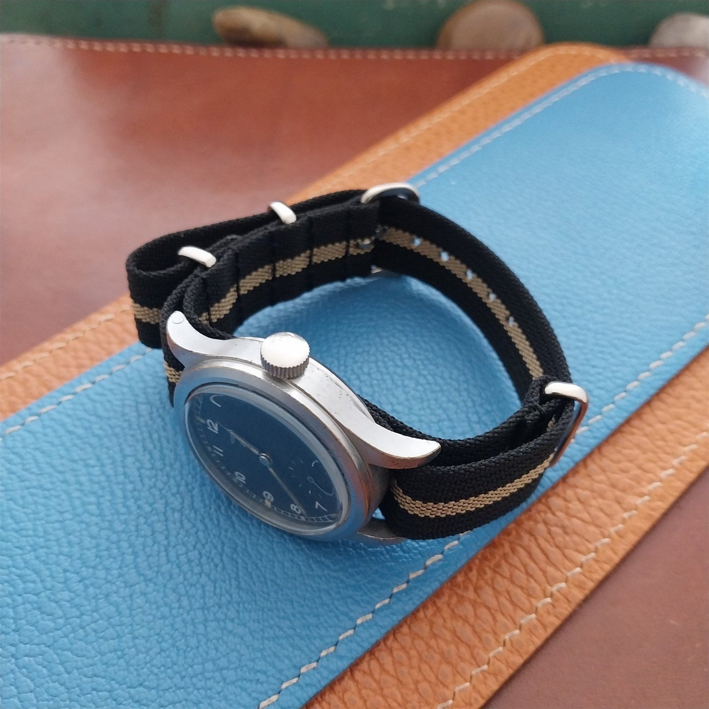 18mm Ribbed Gray Nylon Classic NATO G10 MoD Watch Strap