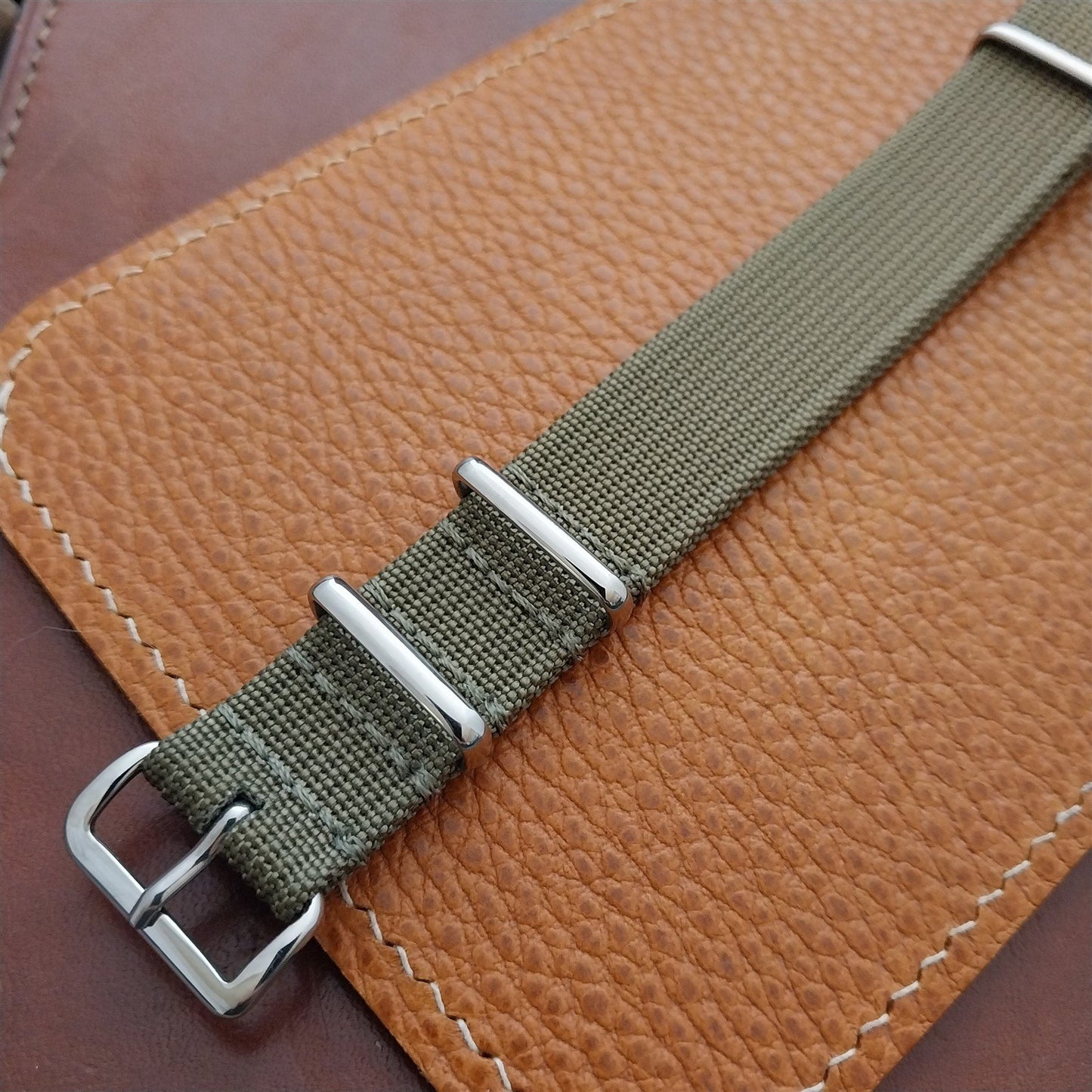 18mm Ribbed Gray Nylon Classic NATO G10 MoD Watch Strap