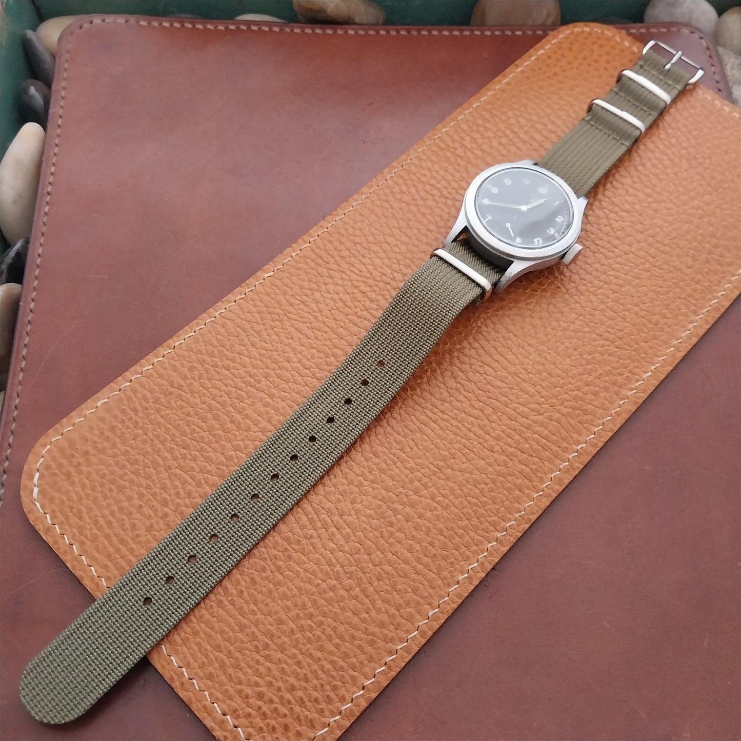 18mm Ribbed Gray Nylon Classic NATO G10 MoD Watch Strap