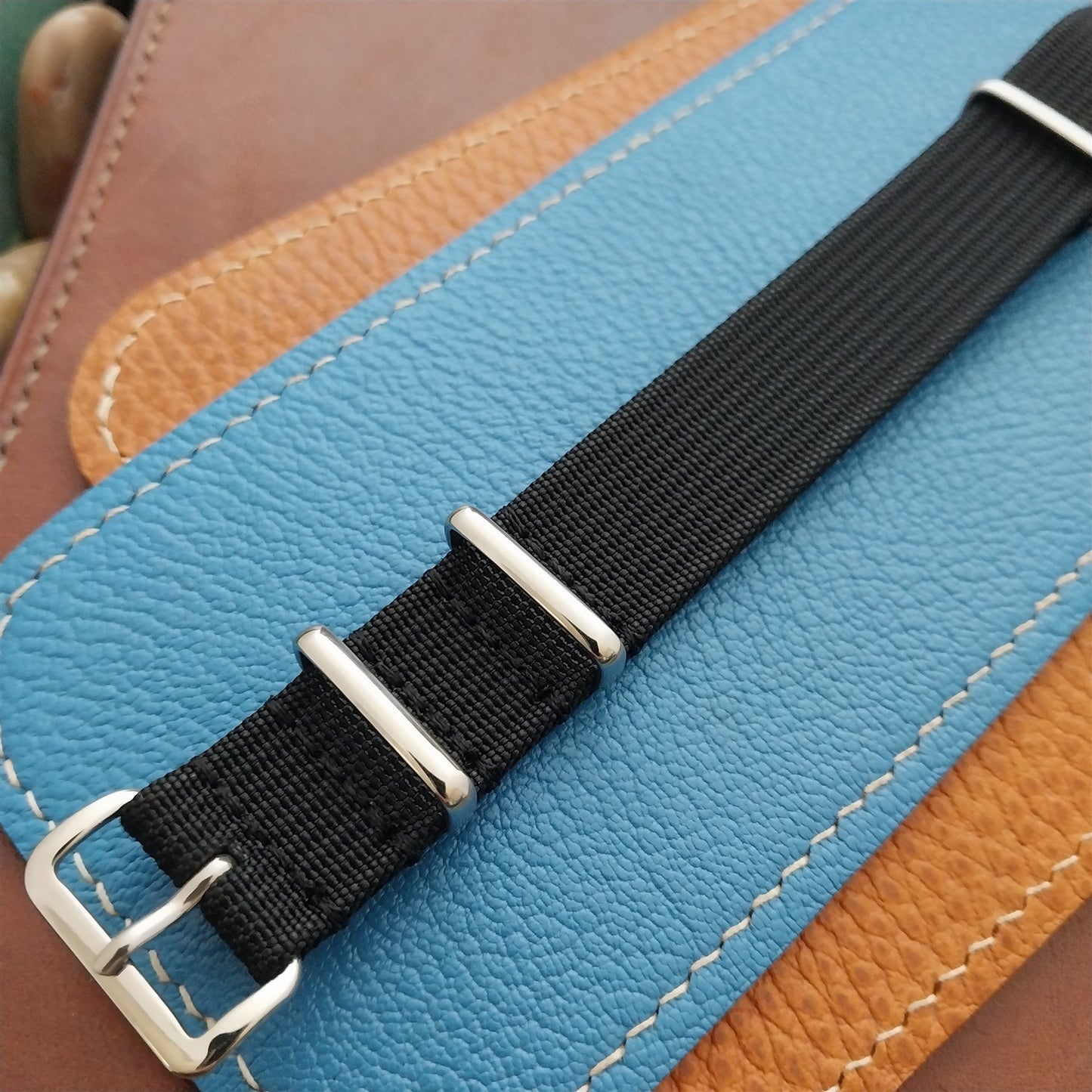 18mm Ribbed Gray Nylon Classic NATO G10 MoD Watch Strap