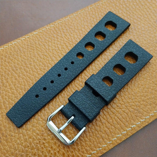 22mm TPU Rubber Black Tropical Sport Diver Rally Watch Strap