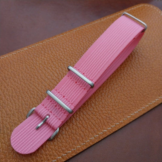 22mm Ribbed Pink Nylon Classic G10 Watch Strap