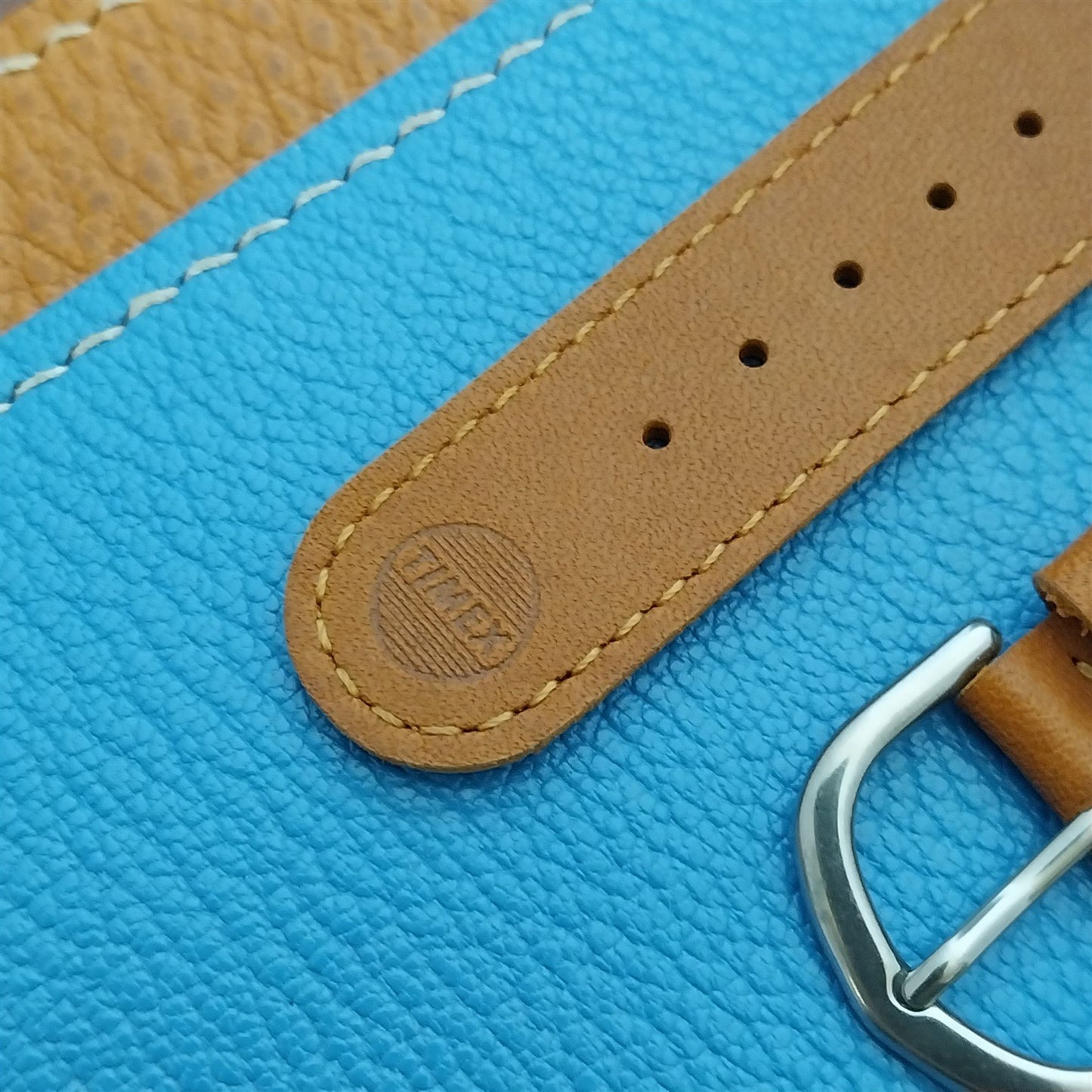 Timex Expedition 19mm Brown Leather Green Nylon Watch Strap