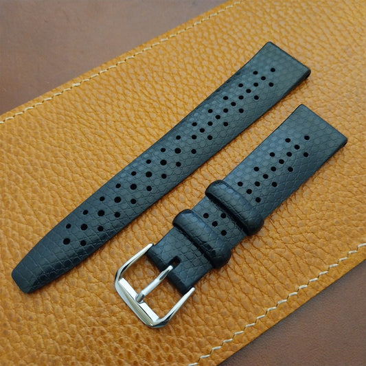 20mm Rubber Black Tropical Vintage Style 1675 GMT Diver Watch Strap