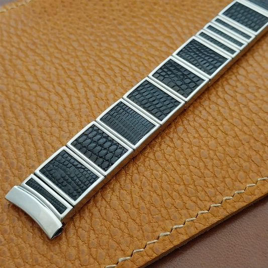 17mm Stainless & Lizard Gemex Caballero Long 1950s Watch Band