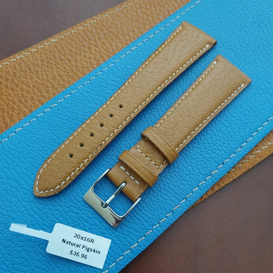 20mm Fleurus France Pigskin Slim Tapered 20/16 Watch Strap