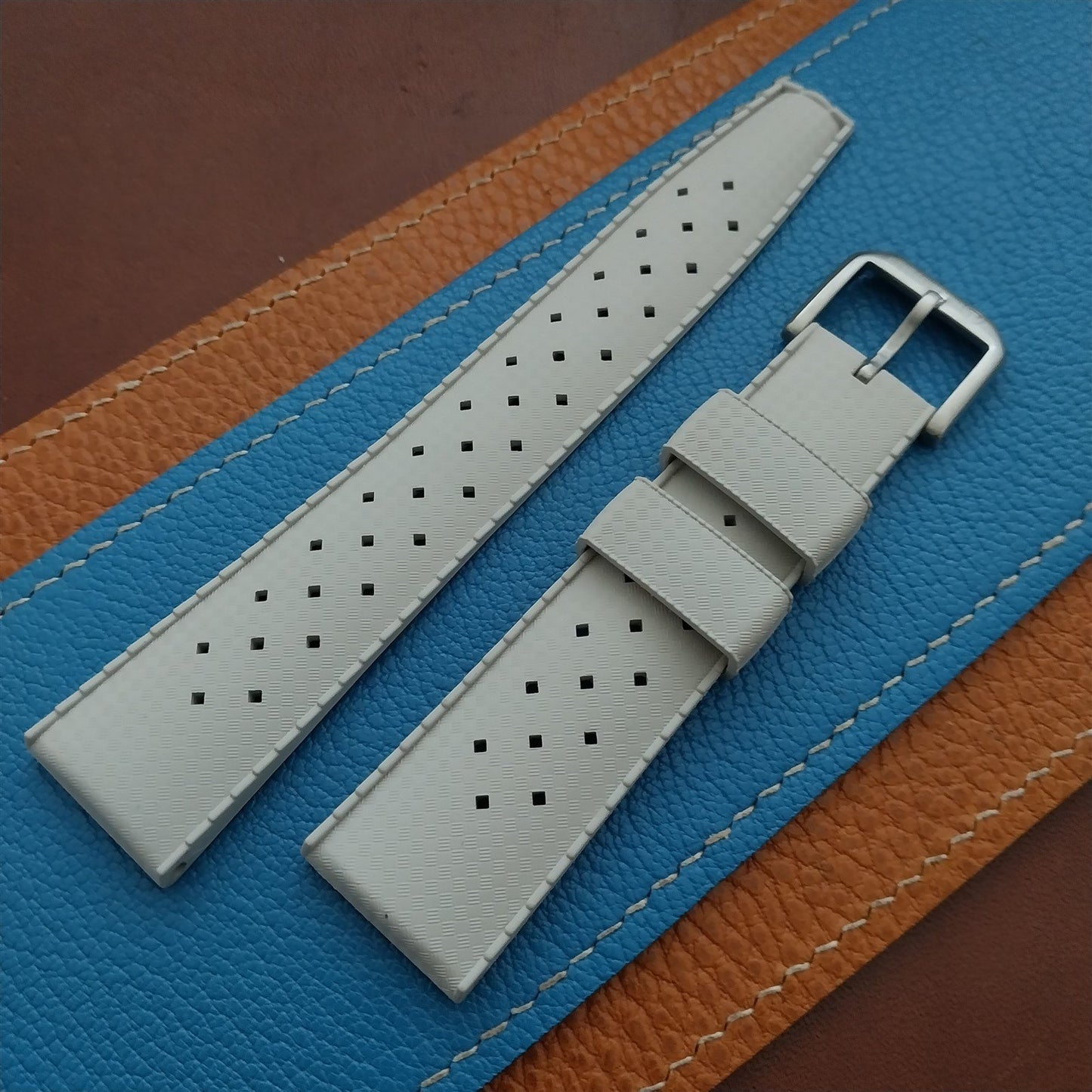 22mm Genuine Tropic Current Production Light Gray Diver Watch Strap