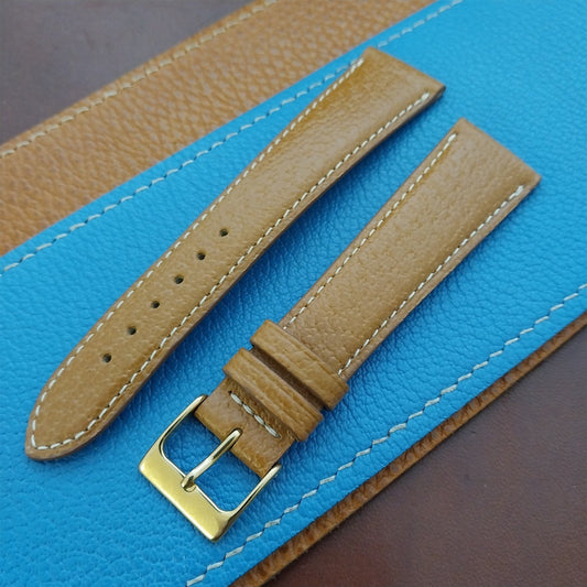 20mm Fleurus France Pigskin Tapered 20/16 Watch Strap & Gold Buckle