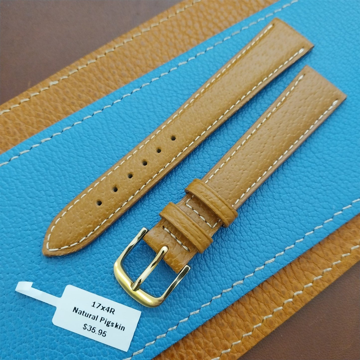 17mm Fleurus France Pigskin Slim Tapered 17/14 Watch Strap