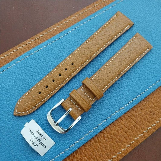 16mm Fleurus France Pigskin Slim Tapered 16/14 Watch Strap