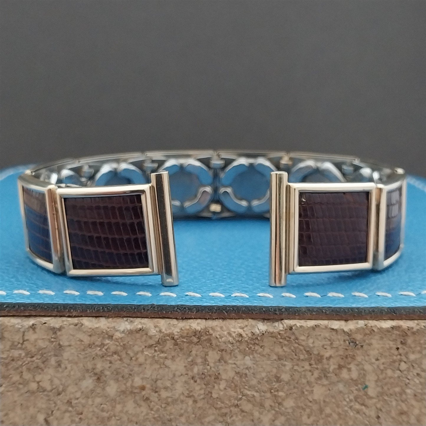 Vintage Lizard & Gold-Fill Long Speidel Leatha Elegance 1950s Unused Watch Band