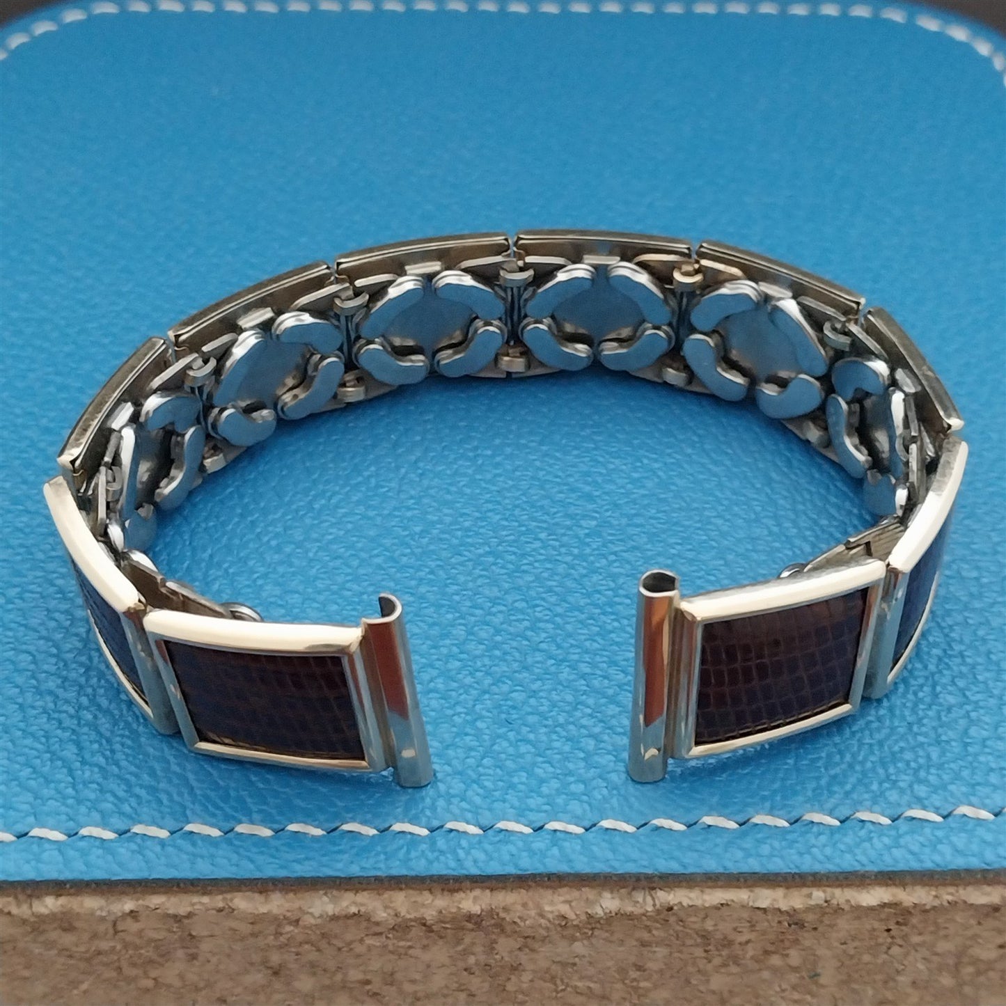 Vintage Lizard & Gold-Fill Long Speidel Leatha Elegance 1950s Unused Watch Band