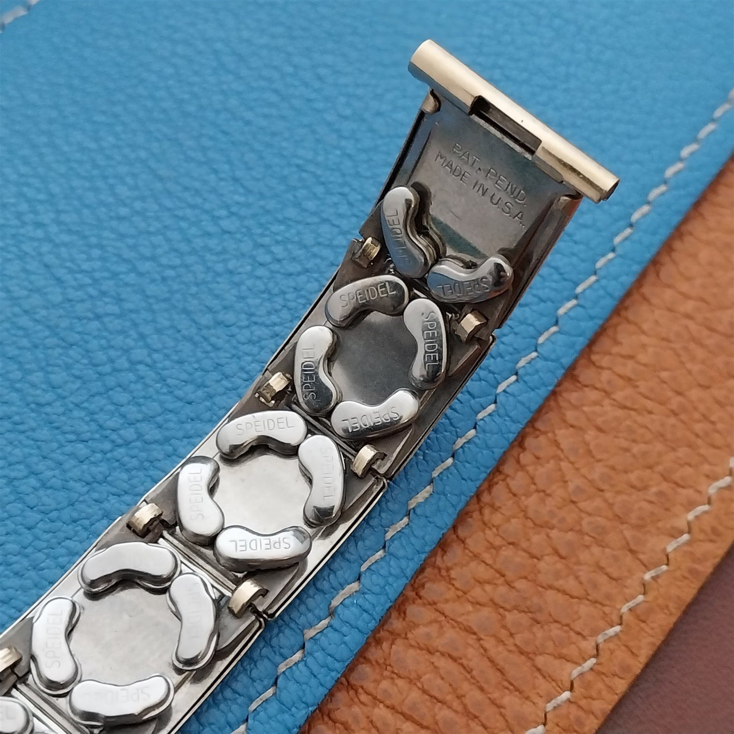 Vintage Lizard & Gold-Fill Long Speidel Leatha Elegance 1950s Unused Watch Band