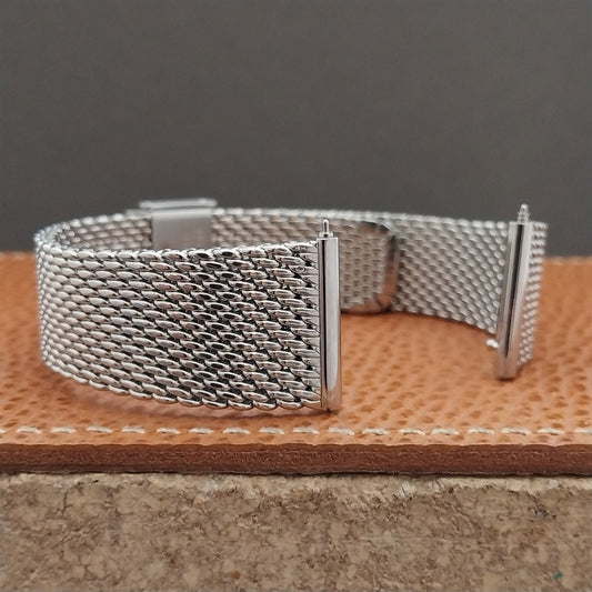 20mm Miltat Stainless Steel Mesh Unused Tapered 20/16 Watch Band