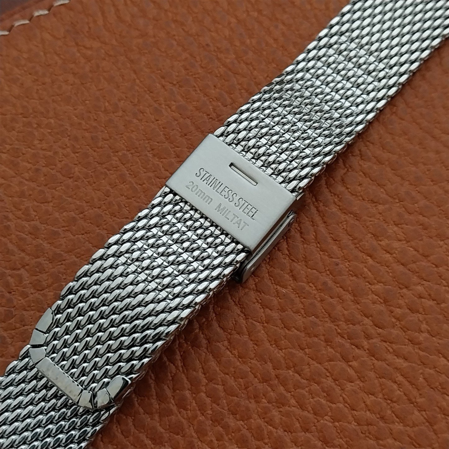 20mm Miltat Stainless Steel Mesh Unused Tapered 20/16 Watch Band