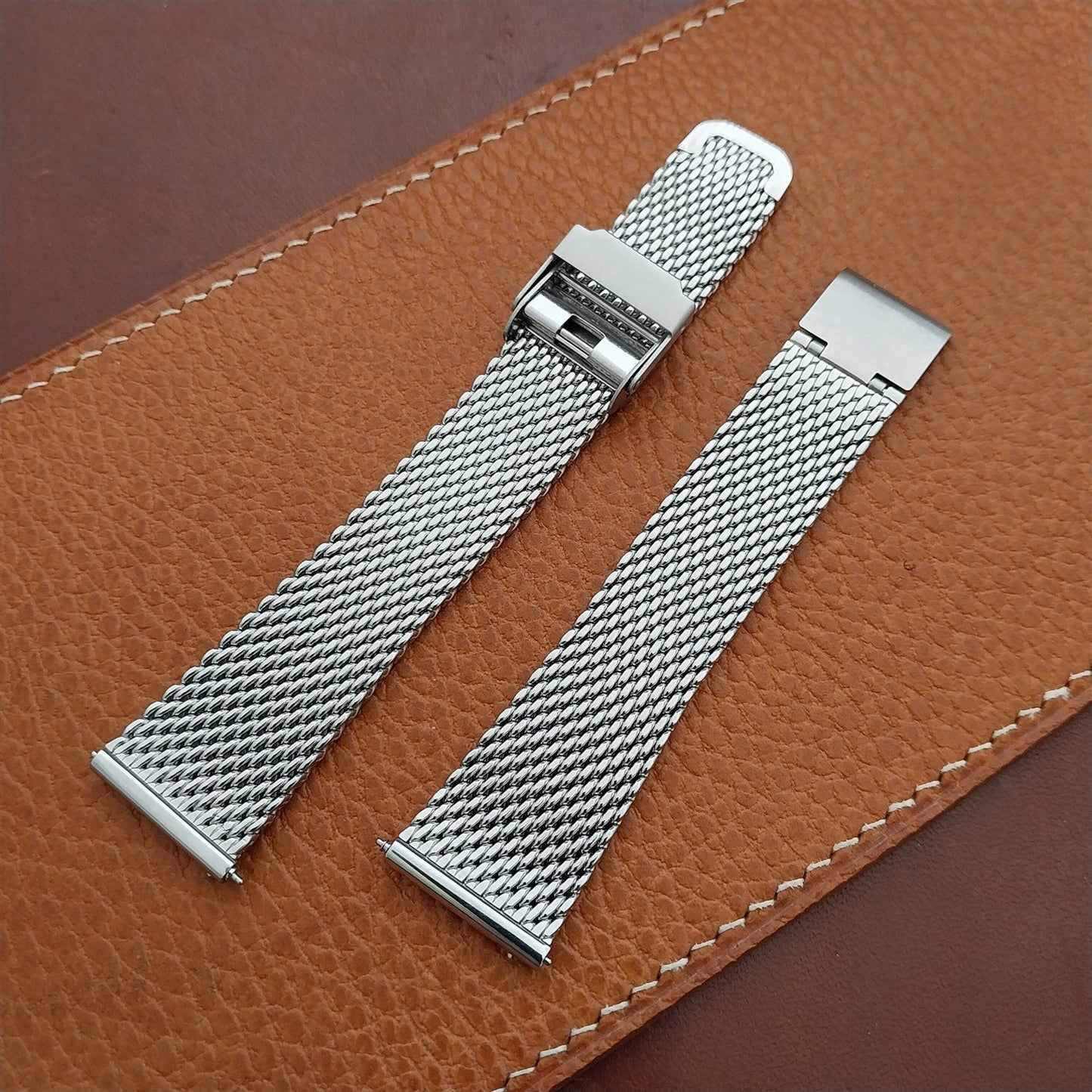 20mm Miltat Stainless Steel Mesh Unused Tapered 20/16 Watch Band