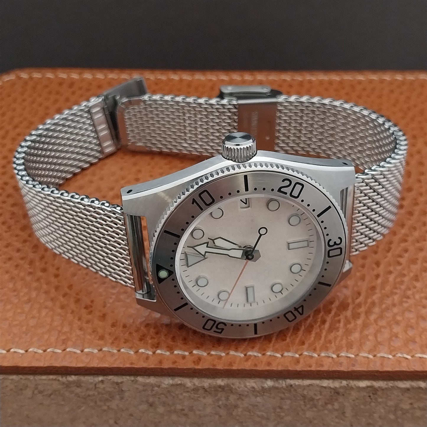 20mm Miltat Stainless Steel Mesh Unused Tapered 20/16 Watch Band