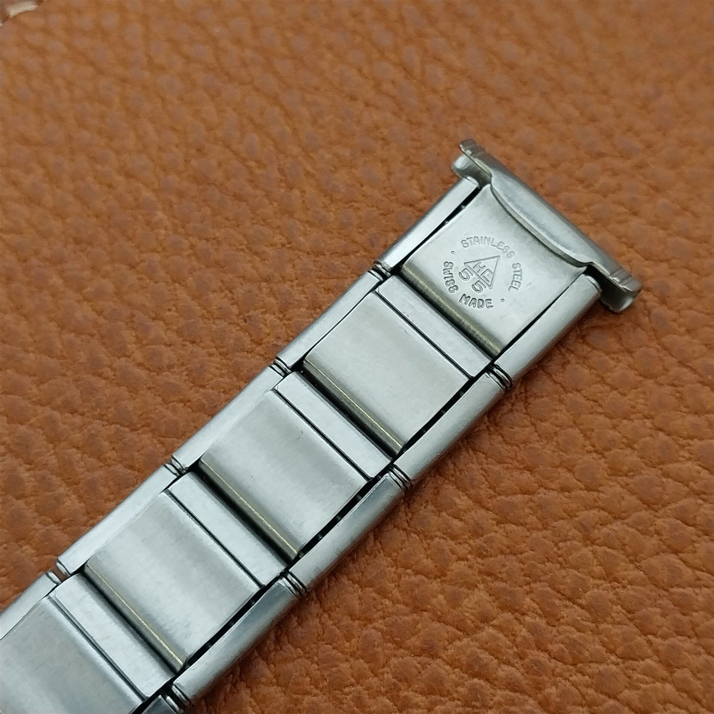 Vintage 20mm 19mm HC Swiss Stainless Steel Classic 1960s 1970s Watch Band