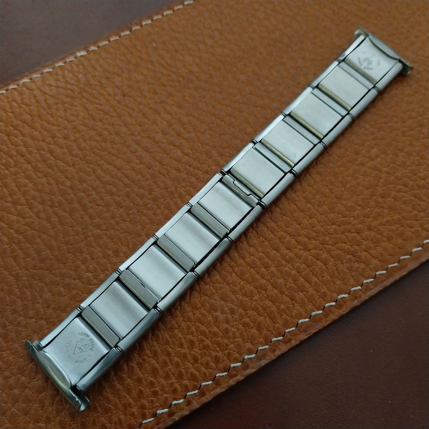 Vintage 20mm 19mm HC Swiss Stainless Steel Classic 1960s 1970s Watch Band