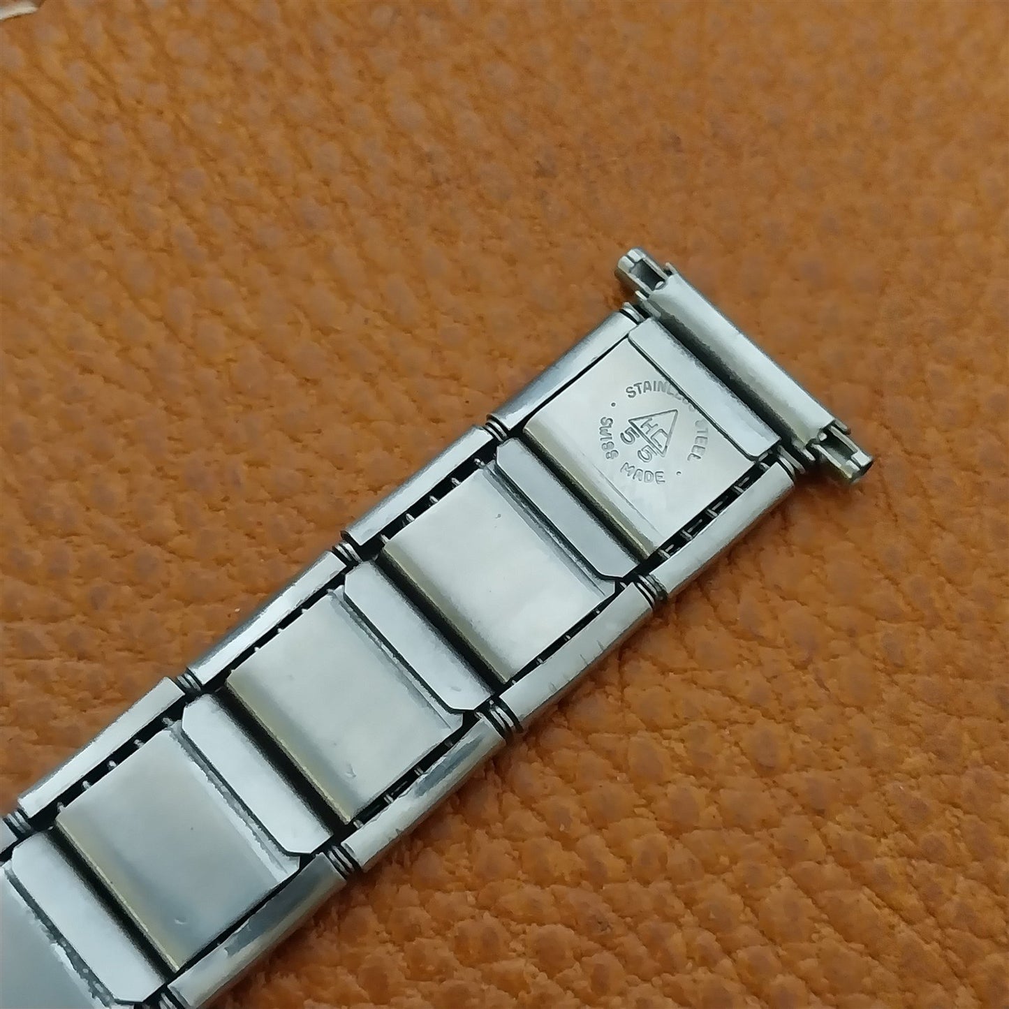 Vintage 16mm 18mm 20mm HC Swiss Stainless Steel Classic 1960s 1970s Watch Band