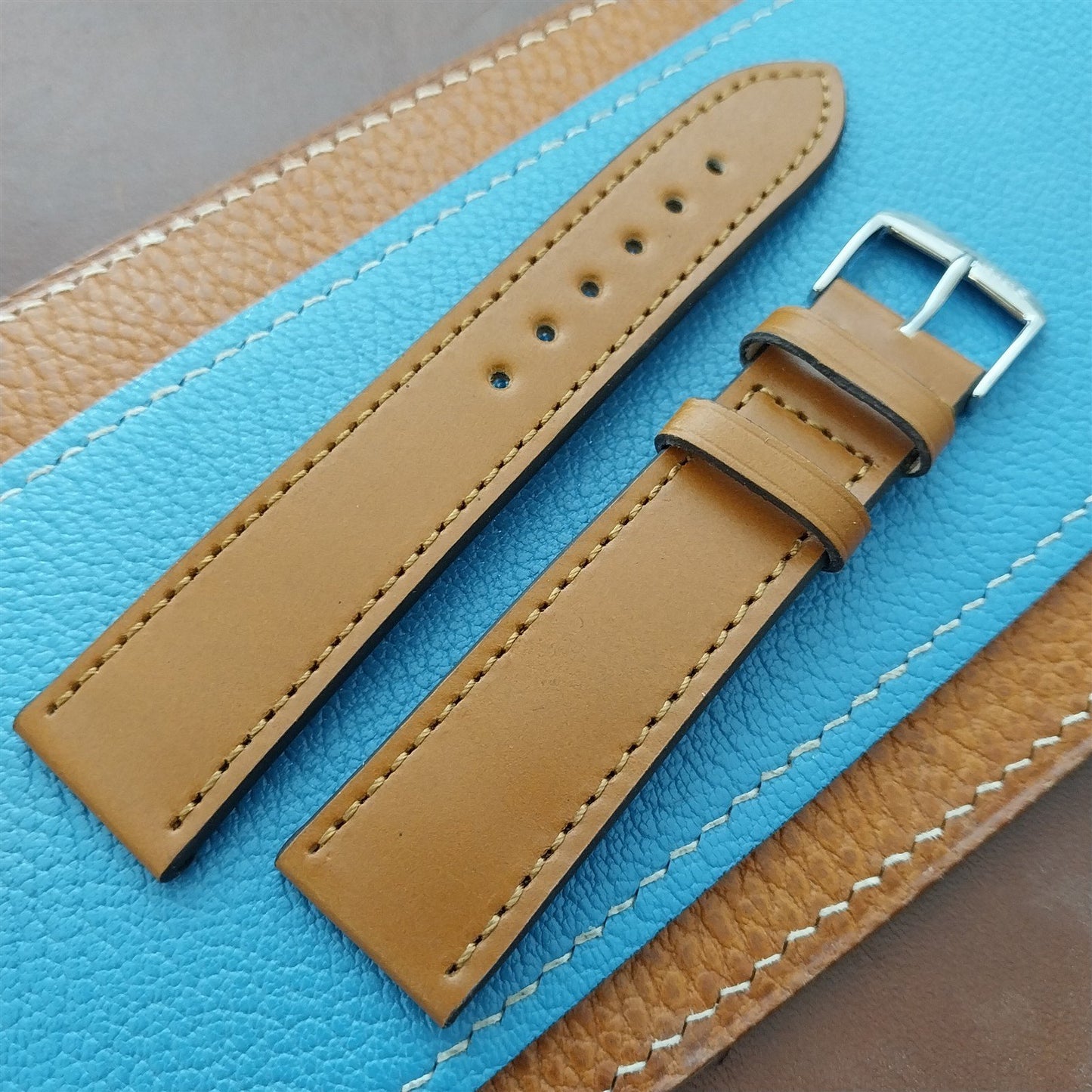 20mm Rios Seattle Tan Shell Cordovan Leather Tapered 20/18 Watch Strap