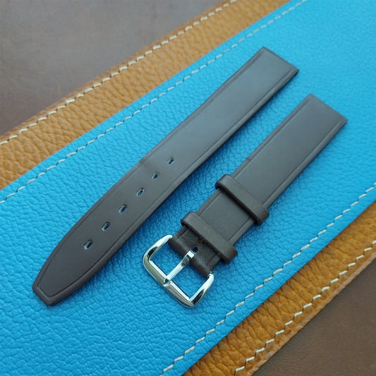 1960s 5/8" Brown Leather Classic Tapered 2-Keeper Unused Vintage Watch Strap