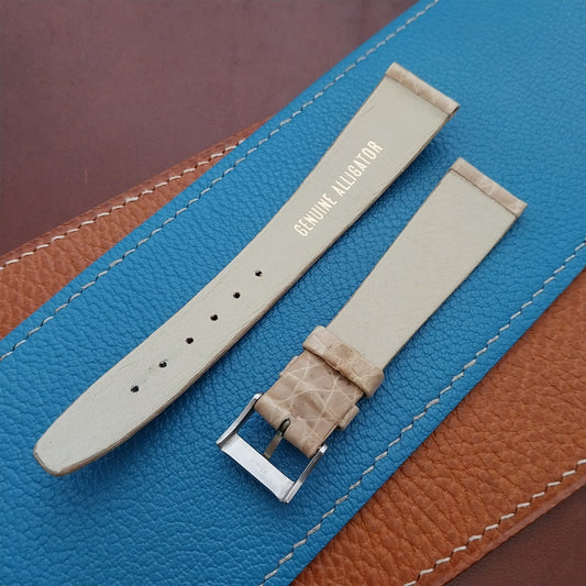 1960s 18mm Hirsch Alligator 18/14 Classic Tapered Unused Watch Strap